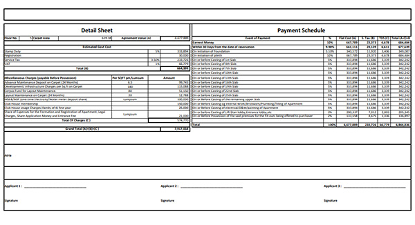 Manjri Hadapsar Project Costing Plan